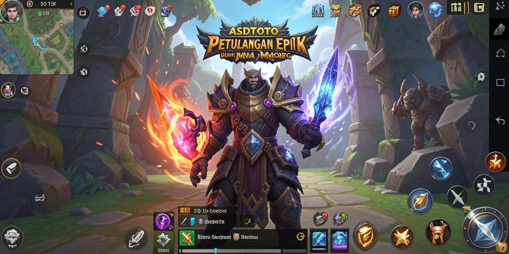 Screenshot dari gameplay ASDTOTO yang menampilkan aksi pertempuran MMORPG.