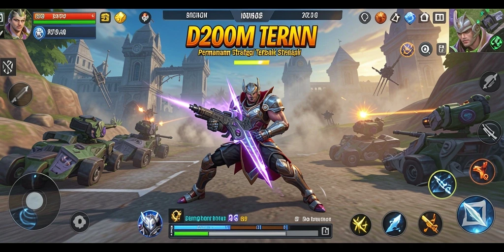Tampilan gameplay D200M yang penuh strategi dan taktik.