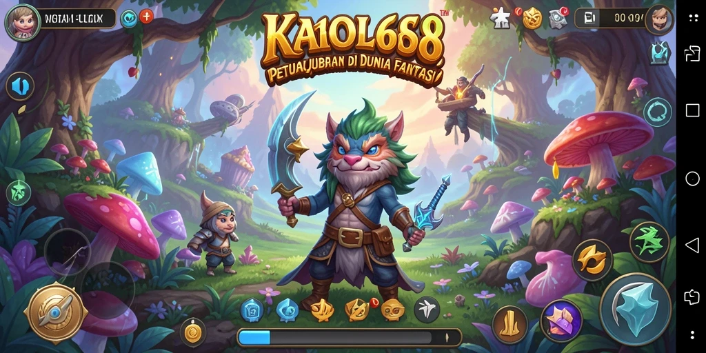 Tampilan gameplay KAOL68 yang seru di dunia petualangan.