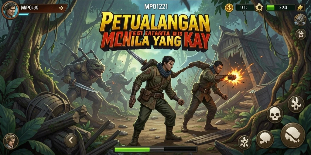 Tampilan gameplay MPO1221 yang penuh aksi petualangan.