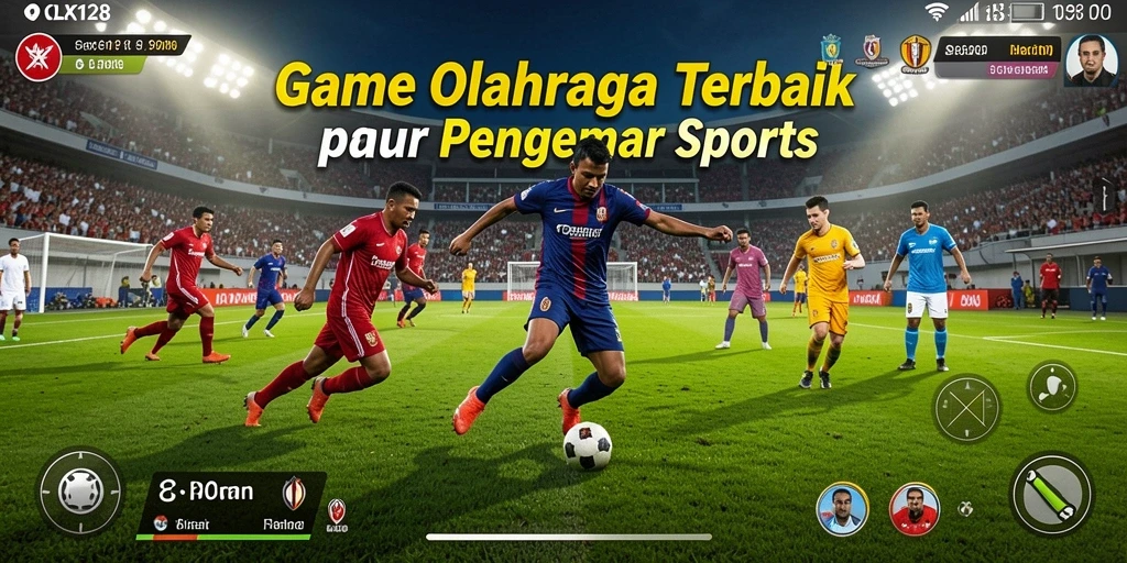 Screenshot dari gameplay OLX128 yang menampilkan aksi olahraga yang mendebarkan.