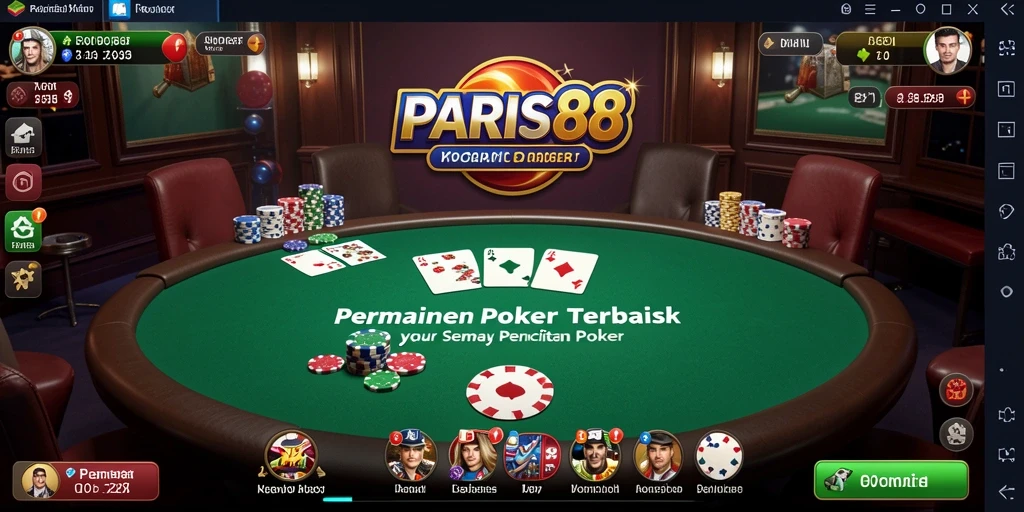 Tampilan menarik dari permainan Poker di PARIS88.