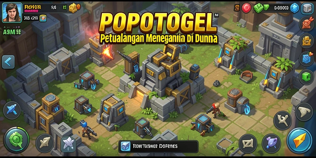 Screenshot menampilkan aksi menegangkan dalam Tower Defense.