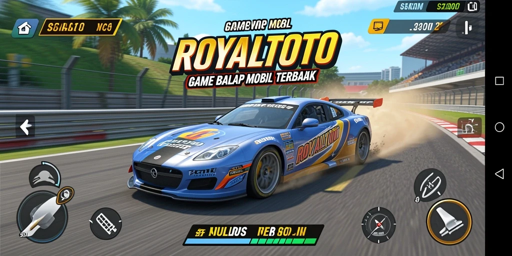 Tampilan seru gameplay balap ROYALTOTO dengan grafik memukau.