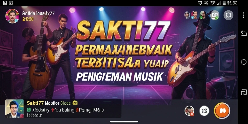 Screenshot gameplay SAKTI77 menampilkan aksi seru dalam bermain musik.