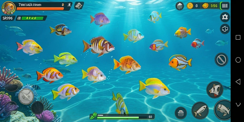 Tampilan gameplay menembak ikan yang seru di SR996.