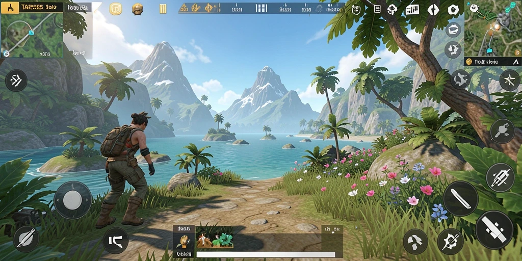 Tampilan gameplay TAR555 menunjukkan eksplorasi dunia yang menakjubkan.